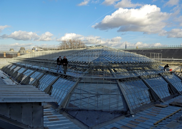 Verre feuilleté Plastofloat pour la rénovation de la verrière des Beaux Arts