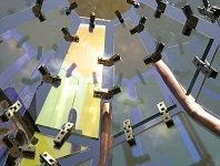 Vetro dicroico, rame & acciaio inox per una scultura Vetro dicroico, rame & acciaio inox per una scultura