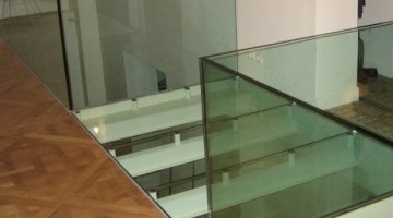 Pavimento & parapetto in vetro stratificato chiaro