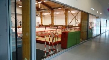 Fire resistant clear laminated glass partitions: Pyrobel Vision line