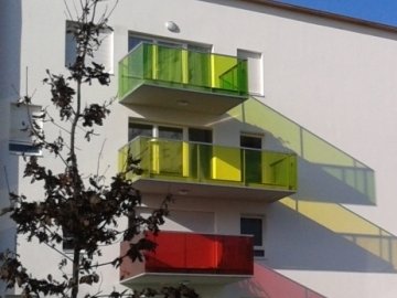 Vetro stratificato Vanceva Color per parapetti