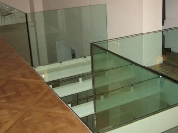 clear laminated glass for floor tiles and balustrades