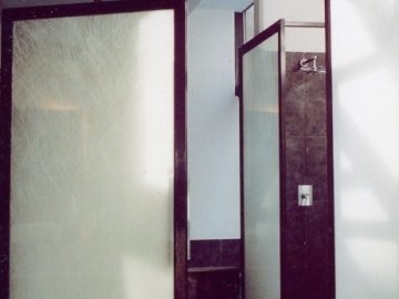 Pare-douche en verre feuilleté avec film avec décor imprimé