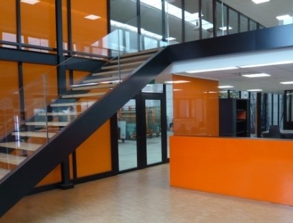 Glass balustrade, partitions & furniture