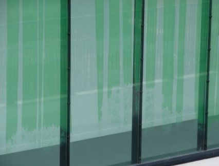 Doubles vitrages isolants de sécurité avec sérigraphie verte