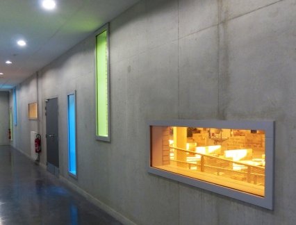 Fire protection coloured insulating glass units